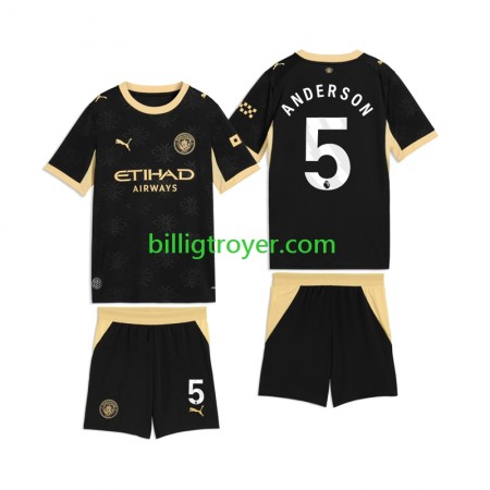 Billige Fotballdrakter Manchester City Elliot Anderson 5 Barn Bortedraktsett 2026/27 Kortermet